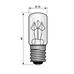 Indicatie- en signaleringslamp Miniatuur gloeilamp VEZALUX BUISLAMP 16X45   7WE14 260V 141645682